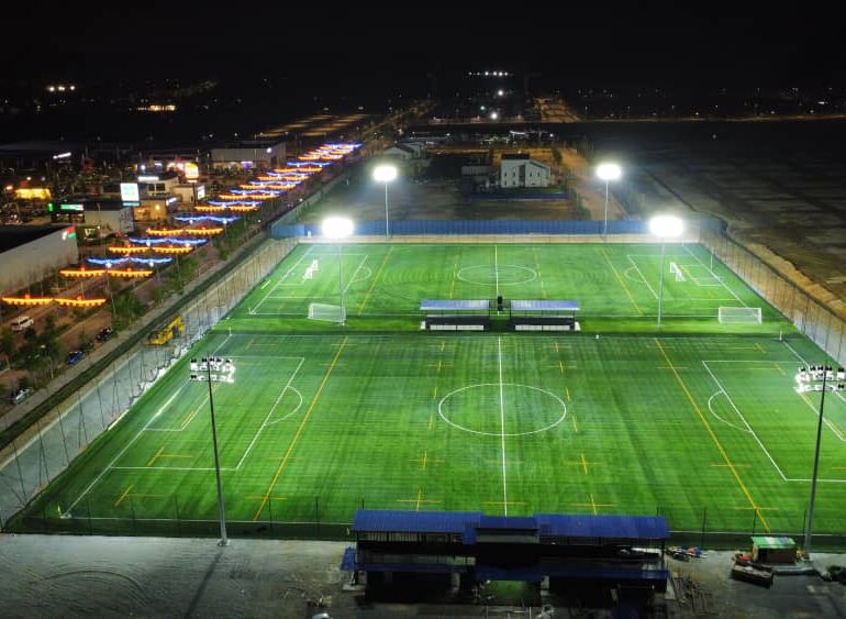 Professional sports lighting solutions for fields, courts, and stadiums_Completed outdoor lighting projects showcasing Archilux installations