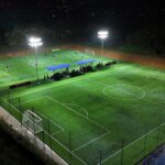 Professional sports lighting solutions for fields, courts, and stadiums_Evenly distributed LED lighting for outdoor football field by Archilux