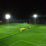 Professional sports lighting solutions for fields, courts, and stadiums_Evenly distributed LED lighting for outdoor football field by Archilux