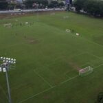 Professional sports lighting solutions for fields, courts, and stadiums_High-performance stadium lighting system installed by Archilux_Evenly distributed LED lighting for outdoor football field by Archilux