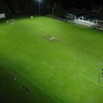 Professional sports lighting solutions for fields, courts, and stadiums_High-performance stadium lighting system installed by Archilux_Evenly distributed LED lighting for outdoor football field by Archilux